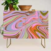 70s Psychedelic Swirl Credenza