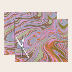 70s Psychedelic Swirl Placemat
