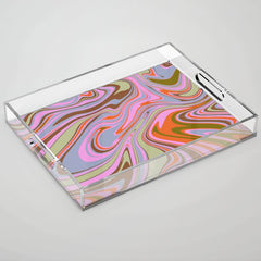 70s Psychedelic Swirl Acrylic Tray