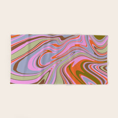 70s Psychedelic Swirl Bath Towel