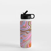 70s Psychedelic Swirl Water Bottle