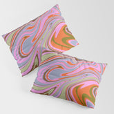 70s Psychedelic Swirl Pillow Sham