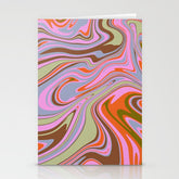 70s Psychedelic Swirl Stationery Card