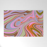 70s Psychedelic Swirl Welcome Mat