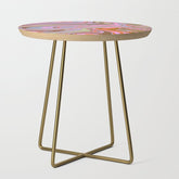 70s Psychedelic Swirl Side Table