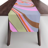 70s Psychedelic Swirl Table Runner