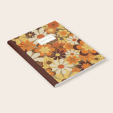 70's Floral Prints, Retro Art Notebook