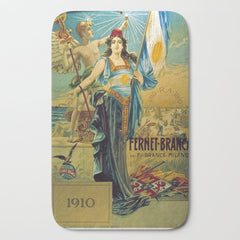 1910 Fernet Branca Liqueur Aperitif Advertisement Poster Print Bath Mat