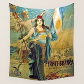 1910 Fernet Branca Liqueur Aperitif Advertisement Poster Print Wall Tapestry