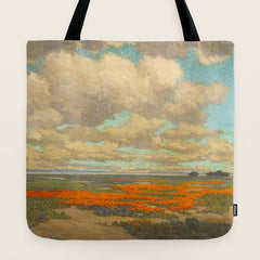 1911 Granville Redmond - A Field of California Poppies Tote Bag