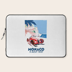 1937 MONACO Grand Prix Racing Poster Laptop Sleeve