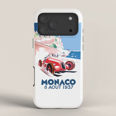 1937 MONACO Grand Prix Racing Poster iPhone Case
