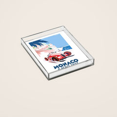 1937 MONACO Grand Prix Racing Poster Acrylic Tray