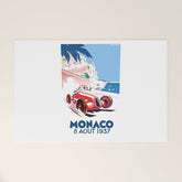 1937 MONACO Grand Prix Racing Poster Welcome Mat