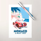1937 MONACO Grand Prix Racing Poster Wrapping Paper