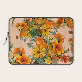 70s Pastel Floral on pink blush Boho Laptop Sleeve