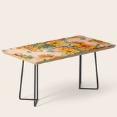 70s Pastel Floral on pink blush Boho Coffee Table