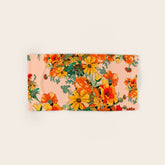 70s Pastel Floral on pink blush Boho Bath Towel