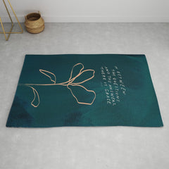 "In Between The Questions And The Answers, There Is Grace." Rug