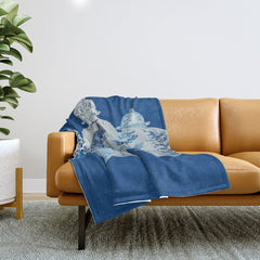 4 Four 4 Blue and White Ginger Jars Throw Blanket