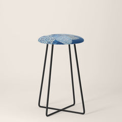 4 Four 4 Blue and White Ginger Jars Stool