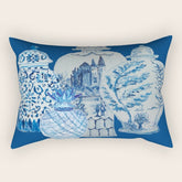4 Four 4 Blue and White Ginger Jars Rectangular Pillow