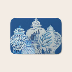 4 Four 4 Blue and White Ginger Jars Bath Mat
