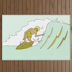 70s outer banks surf // retro surf by surfy birdy Outdoor Rug