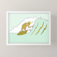 70s outer banks surf // retro surf by surfy birdy Mini Art Print