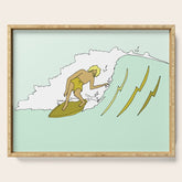 70s outer banks surf // retro surf by surfy birdy Serving Tray