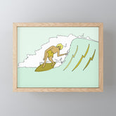 70s outer banks surf // retro surf by surfy birdy Mini Art Print