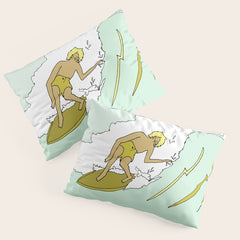 70s outer banks surf // retro surf by surfy birdy Pillow Sham
