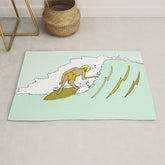 70s outer banks surf // retro surf by surfy birdy Rug