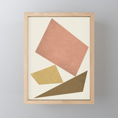 3 Forms Composition - Pink Mini Art Print