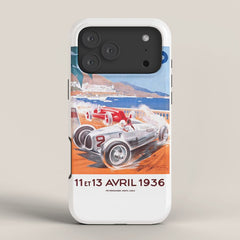 1936 Monaco Grand Prix Race Poster iPhone Case