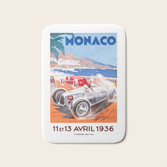 1936 Monaco Grand Prix Race Poster Bath Mat