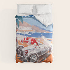 1936 Monaco Grand Prix Race Poster Comforter