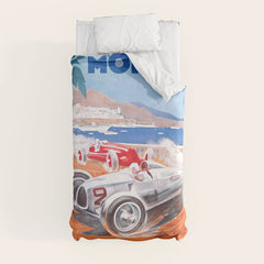 1936 Monaco Grand Prix Race Poster Duvet Cover