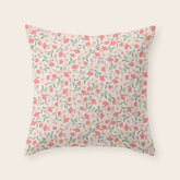 A breath of fresh air - A seamless floral pattern in pinks and reds Throw Pillow