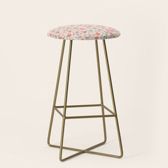 A breath of fresh air - A seamless floral pattern in pinks and reds Stool