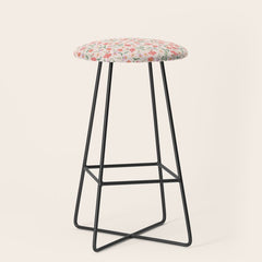 A breath of fresh air - A seamless floral pattern in pinks and reds Stool
