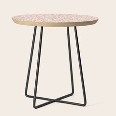 A breath of fresh air - A seamless floral pattern in pinks and reds Side Table
