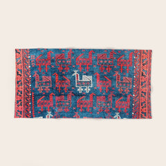 25 Peacocks Baluch Khorasan Persian Bag Face Print Bath Towel