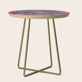 25 Peacocks Baluch Khorasan Persian Bag Face Print Side Table
