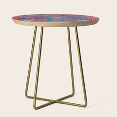 25 Peacocks Baluch Khorasan Persian Bag Face Print Side Table