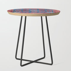 25 Peacocks Baluch Khorasan Persian Bag Face Print Side Table