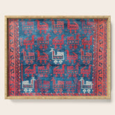25 Peacocks Baluch Khorasan Persian Bag Face Print Serving Tray