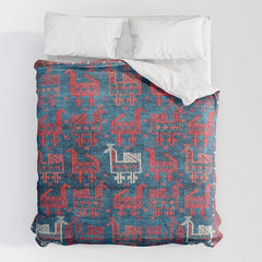 25 Peacocks Baluch Khorasan Persian Bag Face Print Comforter