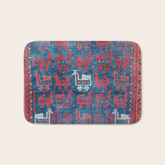 25 Peacocks Baluch Khorasan Persian Bag Face Print Bath Mat