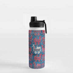 25 Peacocks Baluch Khorasan Persian Bag Face Print Water Bottle